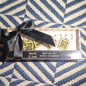 Yellow Wine Charms Set of 6